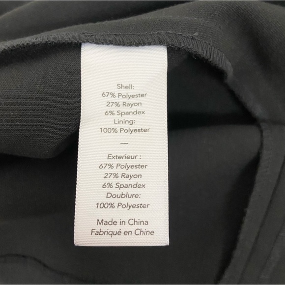 Likely BROOKLYN DRESS black midi size 0 bodycon zipper front slit - Picture 2 of 8